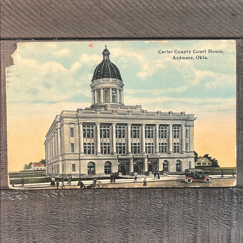 Vintage Postcard of Carter County Court House Ardmore Oklahoma